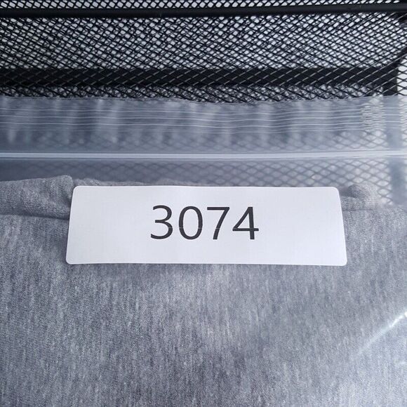 NIKE Mens Shirt Large Gray Pullover Crewneck Logo Red Swoosh Short Sleeve Casual - Picture 7 of 7